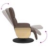 vidaXL Sill&oacute;n reclinable con reposapi&eacute;s cuero sint&eacute;tico marr&oacute;n