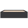 vidaXL Estructura de cama doble sin colchón negro 150x200 cm