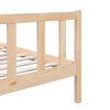 vidaXL Estructura de cama individual pequeña madera maciza 75x190 cm