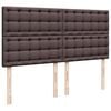 vidaXL Estructura cama otomana colch&oacute;n tela marr&oacute;n oscuro 160x200 cm