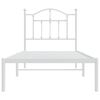 vidaXL Estructura cama sin colch&oacute;n con cabecero metal blanco 80x200 cm