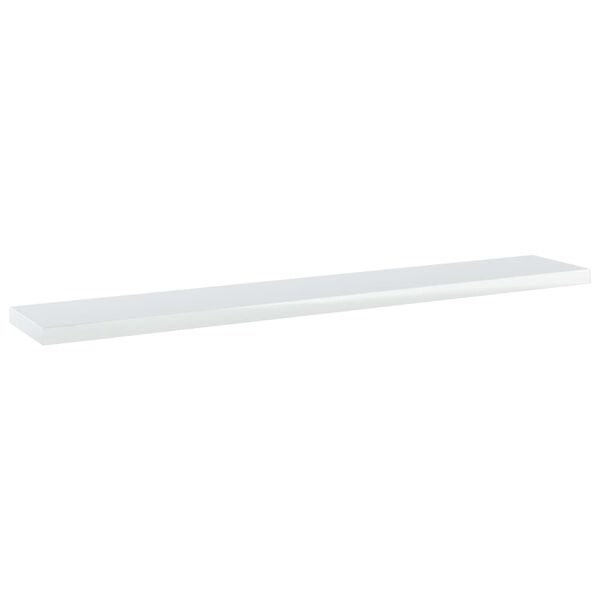 vidaXL Estante estanter&iacute;a 4uds contrachapada blanco brillo 60x10x1,5cm