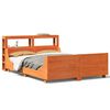 vidaXL Estructura de cama sin colch&oacute;n madera maciza marr&oacute;n 120x190 cm