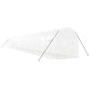 vidaXL Invernadero con estructura de acero blanco 32 m&sup2; 16x2x2 m