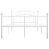 vidaXL Estructura de cama sin colch&oacute;n metal blanco 120x200 cm