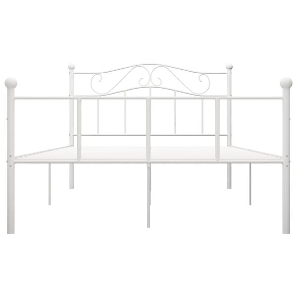 vidaXL Estructura de cama sin colch&oacute;n metal blanco 120x200 cm
