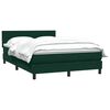 vidaXL Cama box spring con colch&oacute;n terciopelo verde oscuro 160x220 cm
