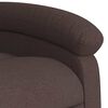 vidaXL Sill&oacute;n reclinable de masaje el&eacute;ctrico tela marr&oacute;n oscuro
