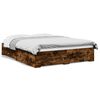 vidaXL Cama con cajones madera de ingenier&iacute;a roble ahumado 160x200 cm