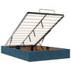 vidaXL Cama otomana con colch&oacute;n y LED terciopelo azul oscuro 120x190cm