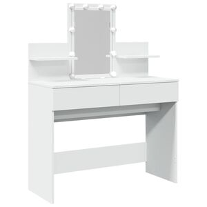 vidaXL Tocador con luces LED blanco 100x40x130 cm