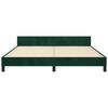 vidaXL Estructura cama con cabecero terciopelo verde oscuro 180x200 cm