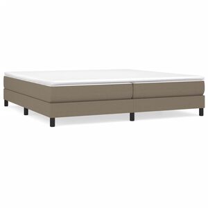 vidaXL Estructura de cama con somier tela gris taupe 200x200 cm