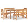vidaXL Juego de comedor para jard&iacute;n 5 piezas madera maciza de teca
