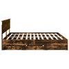 vidaXL Estructura de cama Roble ahumado 200 x 200 cm Madera Ingenieril