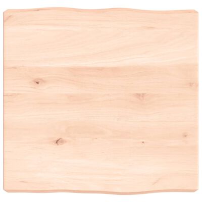 vidaXL Tablero de mesa madera maciza borde natural 40x40x(2-6) cm
