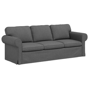 vidaXL Sof&aacute; Gris oscuro 215 x 82 x 80 cm tela