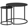vidaXL Juego de Mesas de Centro 2 pcs 55 x 55 x 45 cm acero
