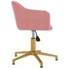 vidaXL Silla de comedor giratoria terciopelo rosa