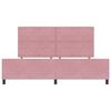 vidaXL Cama tipo Box Spring con cabecera Rosa 200 x 200 cm Terciopelo