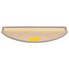 vidaXL Felpudos para escaleras 15 uds 65x21x4 cm Beige oscuro Semicircular Grande