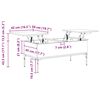 vidaXL Mesa de centro madera ingeniería metal roble humo 100x50x45cm
