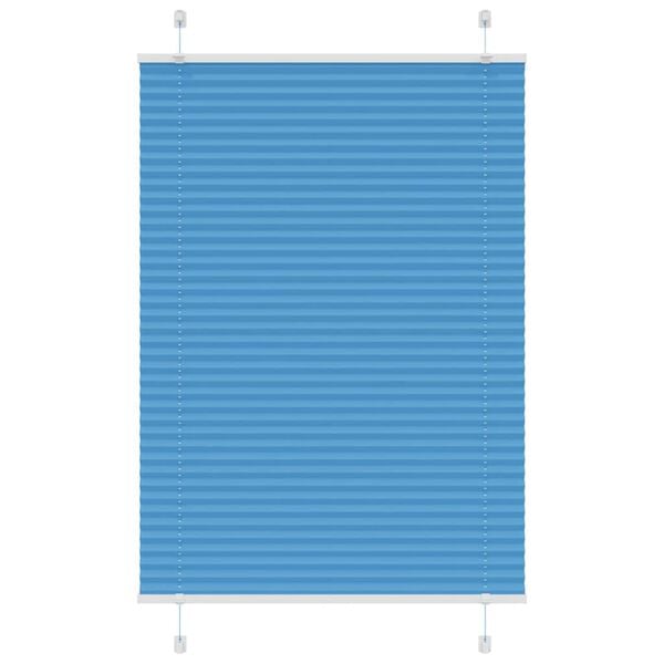 vidaXL Estor Plisado azul 70x100 cm Tela Ancho 69,4 cm Poli&eacute;ster