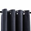 vidaXL Cortinas opacas y aros de metal 2 pzs gris antracita 140x225 cm
