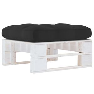 vidaXL Otomana de jard&iacute;n de palets madera de pino impregnada blanca