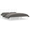 vidaXL Estructura cama sin colch&oacute;n con cabecero metal blanco 180x200cm