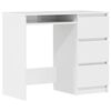 vidaXL Escritorio de madera contrachapada blanco brillo 90x45x76 cm