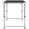 vidaXL Mesa de camping plegable aluminio gris 120x60 cm