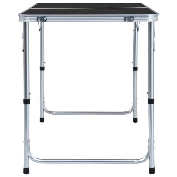 vidaXL Mesa de camping plegable aluminio gris 120x60 cm