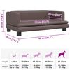vidaXL Cama para perros de cuero sint&eacute;tico marr&oacute;n 80x45x30 cm
