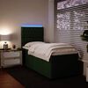 vidaXL Cama box spring con colch&oacute;n terciopelo verde oscuro 80x200 cm