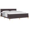 vidaXL Cama tipo Box Spring con coj&iacute;n Marr&oacute;n Oscuro 180 x 200 cm tela