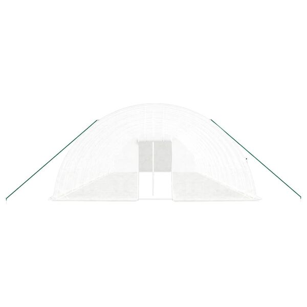 vidaXL Invernadero con estructura de acero blanco 84 m&sup2; 14x6x2,85 m
