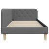vidaXL Estructura de cama en esquina Gris oscuro 90 x 190 cm tela