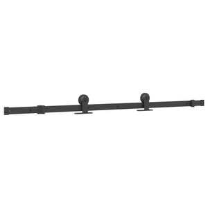 vidaXL Kit de herrajes para puertas correderas acero negro 152,5 cm