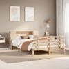 vidaXL Cama con estantería sin colchón madera maciza de pino 120x190cm