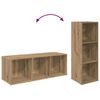 vidaXL Conjunto de mueble de TV 2 pcs Roble artesanal 107 x 35 x 37 cm