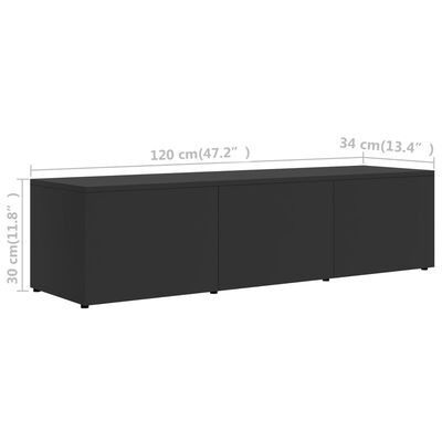 vidaXL Mueble para TV madera contrachapada gris 120x34x30 cm