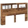 vidaXL Cabecero de cama con LED madera vieja 160x17x102 cm