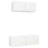 vidaXL Set de muebles de sal&oacute;n TV 2 piezas madera de ingenier&iacute;a blanco