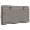 vidaXL Cabecero de cama acolchado tela gris taupé 80 cm