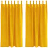 vidaXL Cortinas opacas 2 uds. Amarillo Mostaza 140 x 175 cm Terciopelo