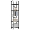 vidaXL Estante de libros Roble Negro 40 x 30 x 183 cm