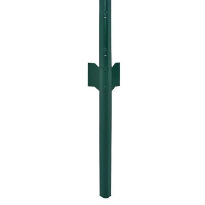 vidaXL Valla de malla alambre con postes acero 25x0,5 m verde