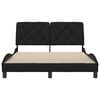 vidaXL Estructura de cama sin colch&oacute;n tela negro 120x200 cm