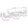 vidaXL Set sofás de jardín 7 piezas y cojines ratán sintético beige